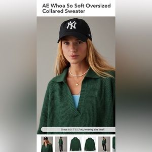 NWT Whoa So Soft American Eagle Sweater Green Oversized